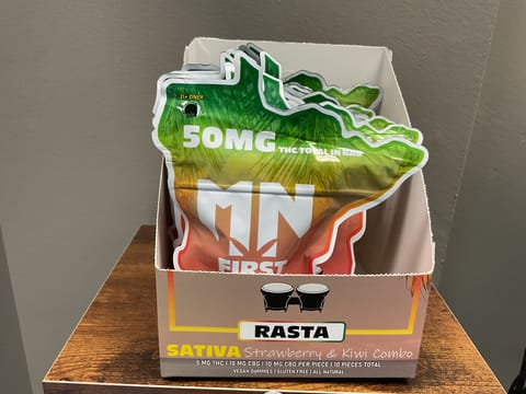 Mn First Rasta Strawberry Kiwi Sativa Gummies