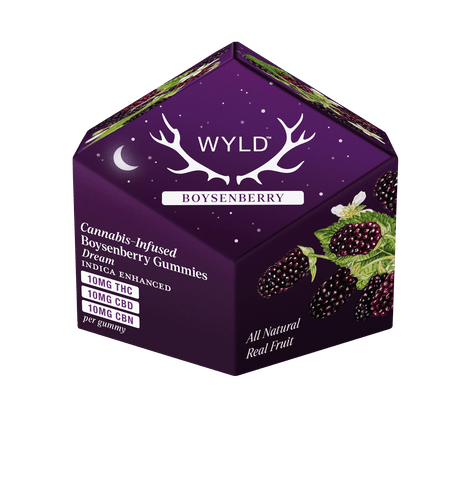 Wyld | Gummies | Boysenberry | Indica 100mg THC 100mg CBD 100mg CBN