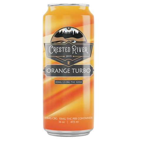 Crested River Orange Turbo 10 MG THC + 10 MG CBG Soda