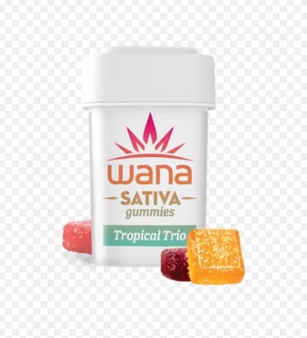 Wana Gummies | Sativa | Assorted Tropical Trio | 10pk