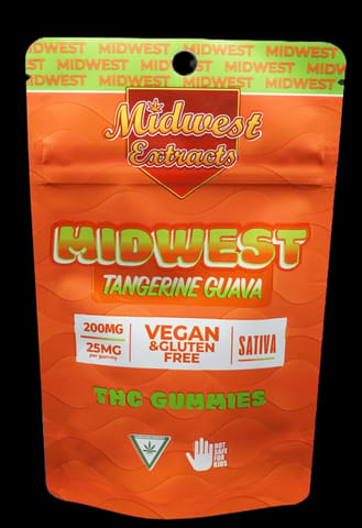 Midwest Extracts Tangerine Guava 200mg Gummy 8pk EXP:03/06/27