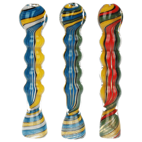 4in Ribbed Stripe Twist Chillum