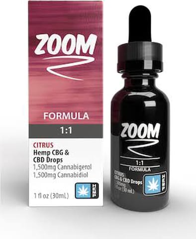 Zoom Citrus 1500mg - 1:1 CBD:CBG 30ml Tincture (Angel)