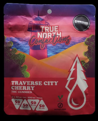 Traverse City Cherry 4x50mg THC Full Spectrum Vegan Gummies
