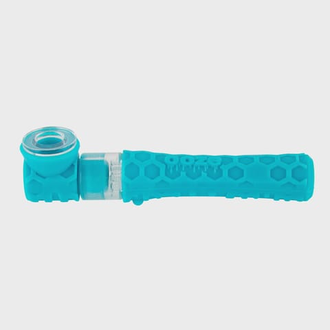 Ooze Piper Silicone Glass Hand Pipe & Chillum - Teal