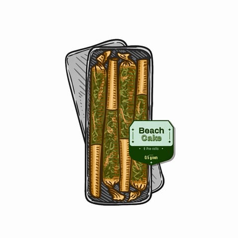 Beach Cake ~ 0.5g 6pk Prerolls