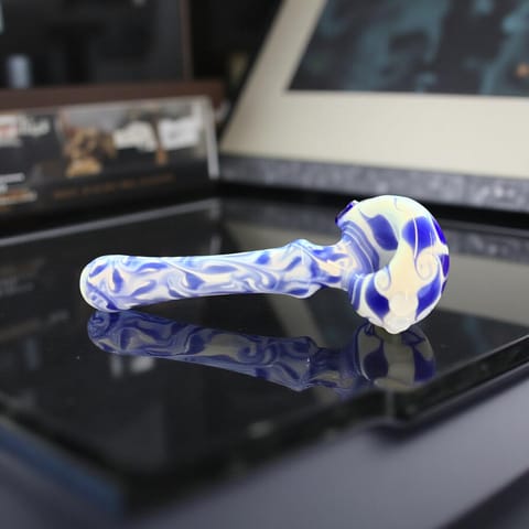 CS Blue and White Pipes- Made on Nantucket