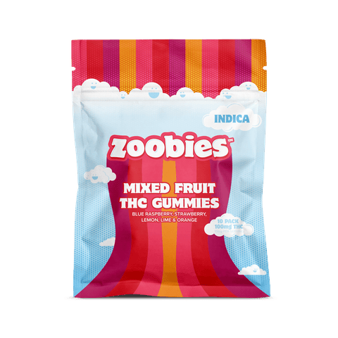 Indica Mixed Fruit THC Gummies (10pk/100mg)