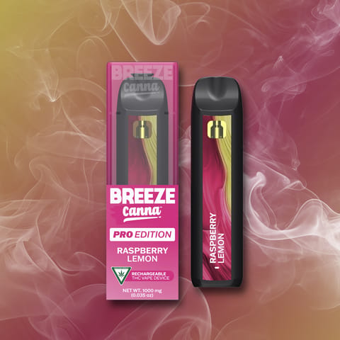 Raspberry Lemon 1g Disposable Vape | Breeze Pro