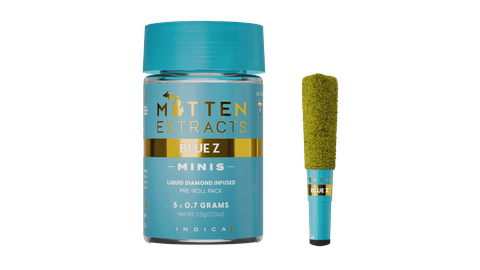 Blue Z - Mitten Extracts - Infused - Minis - Indica - 5 x 0.7g - 3.5g**