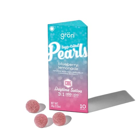 Gron Pearls - Blueberry Lemonade 3:1 CBG:THC Gummies - 100mg - 10ct