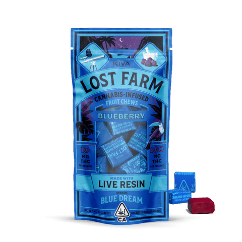 Lost Farm | Live Resin (Blue Dream) Blueberry (S) | 10mg THC x 10 Fruit Chews