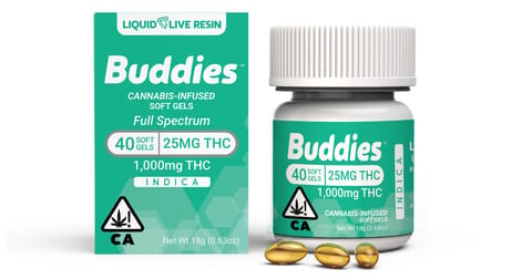 Buddies | PCO THC Softgels | 1000mg | 40 ct 25 mg