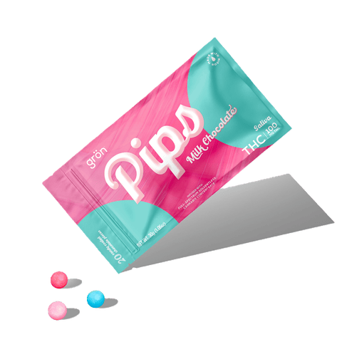 PIPS - FULL SPECTRUM CANNABIS BLEND + ROSIN | MILK CHOCOLATE |  SATIVA | 100MG TOTAL | 20 PIECES