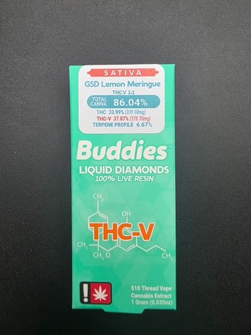 Buddies | GSD Lemon Meringue Live Resin Cart | 1g