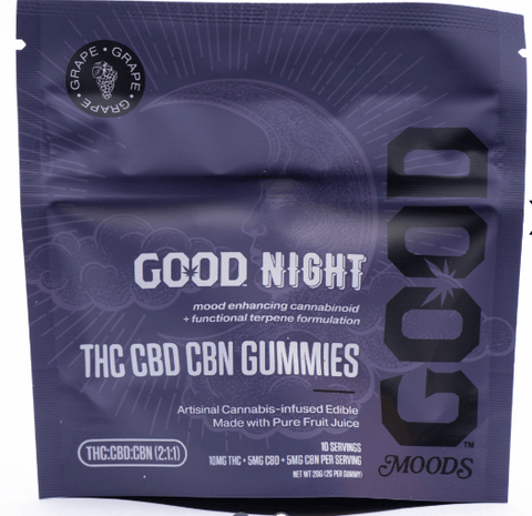 GOOD Cannabis | Good Night Grape CBD CBN Moods | Gummies | 100mg | 10pk