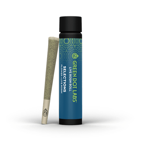 Green Dot | Sour Power OG x Full Throttle | Live Rosin Infused Pre-Roll | 1G