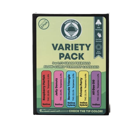 Pre-roll Variety 5 Pack by Sunset Lake Cannabis