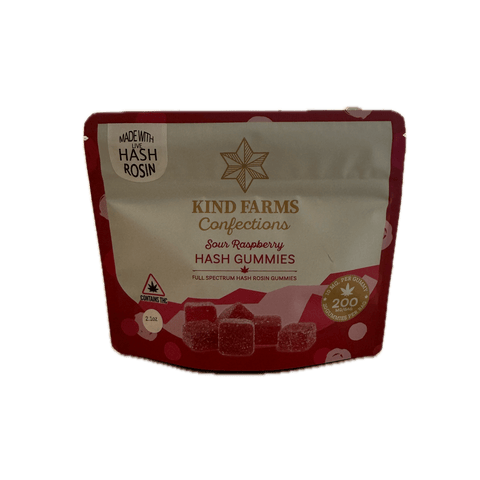 Kind Farms - Hash Gummies - Sour Raspberry - 200MG
