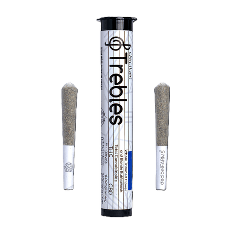 TREBLES BUBBLEHASH INFUSED JOINTS | SATIVA BLEND | 0.5 GRAM | X2