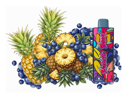 PUNCH BOWL | FLAVORED DUO-TANK CARTRIDGE | BLUEBERRY PINEAPPLE | INDICA & SATIVA | 2 GRAMS | DISPOSABLE