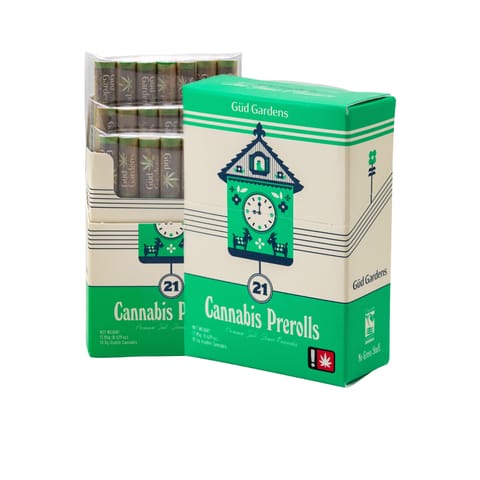 Preroll Pack | Gud Gardens | Spiked Pineapple 22.72% (S) / White Bacio 22.02% (H) / My Oh My 25.95% (I)| .5g 21pk