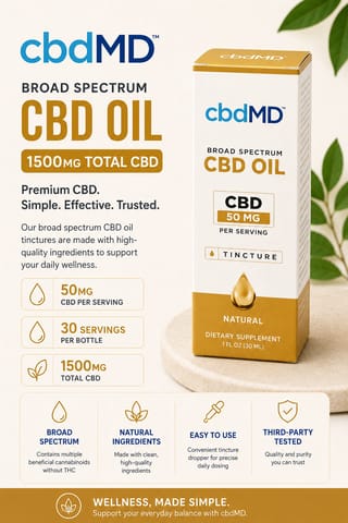 CBD MD 1500mg Broad Spectrum (Natural Flavor)