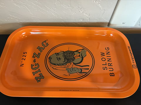Zig Zag | Rolling Tray | Small | Orange