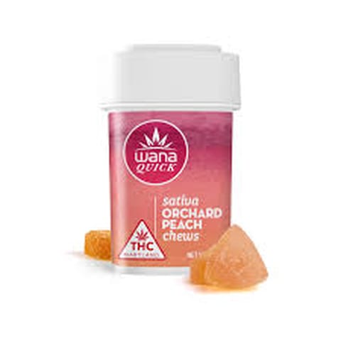 Wana | Edibles | Soft Lozenges | Quick Orchard Peach Sativa - Edible Product - 10mg - 10pk