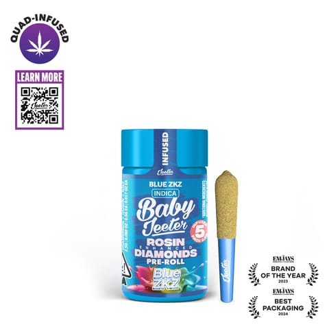 KB - JEETER - INFUSED PREROLL MULTIPACK - QUADS BLUE ZKZ - 2.5G