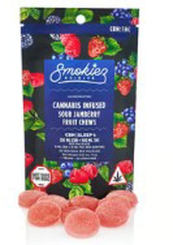 Smokiez | Sour Jamberry |1000mg | THC:CBN 5:1| Fruit Chews