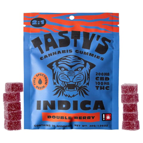 Double Berry 2:1 THC:CBD 10pk Gummies (Tasty's)