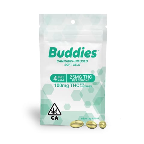 Buddies | THC Capsules | 100mg 4pk
