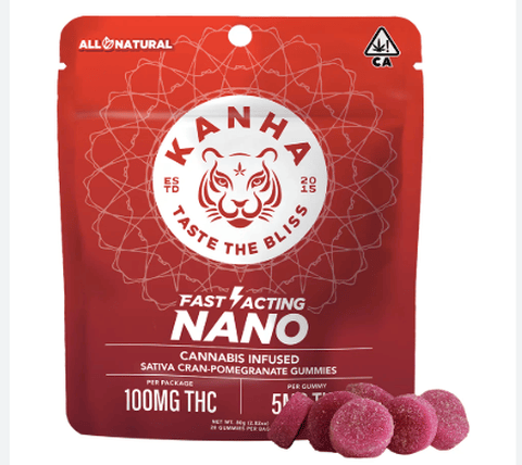 Kanha | Nano | Cran Pomegranate Punch | Gummies | Sativa | 100mg | 20pk