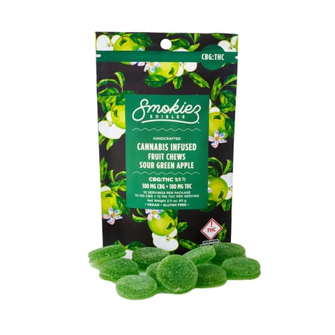 Sour Green Apple CBG-THC 1:1 | 100mg Gummies