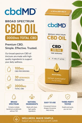 CBD MD 3000mg Broad Spectrum (Natural Flavor)