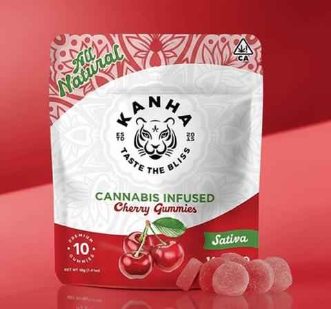 Kanha | Cherry | Gummies | Sativa | 100mg | 10pk