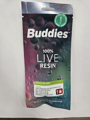 Buddies | Dulce De Uva Live Resin AIO Vape | 1g