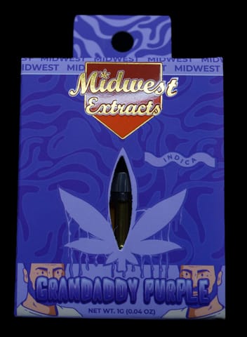 Midwest Extracts Grandaddy Purple 1G Cart