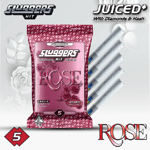 Sluggers - Infused Preroll - 0.7g 5pk - Diamond Edition - Indica - Rose, Natura