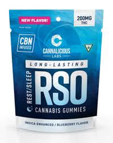 Blueberry Rest RSO Gummy 200mg | Cannalicious