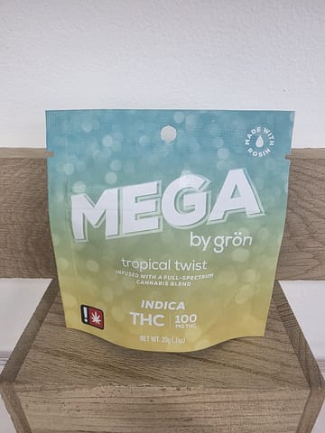Grön | 100MG | Tropical Twist (Indica) MEGA Pearl
