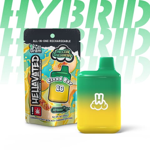 Melon Sherbert 1g Disposable Cloud Bar (Hellavated)