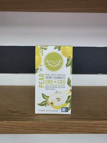 WYLD | Pear Hemp 800mg CBD:CBG Gummies | 40pk