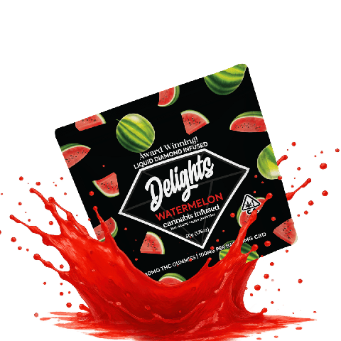 Delights - Liquid Diamond Infused Gummies - Watermelon - 100mg