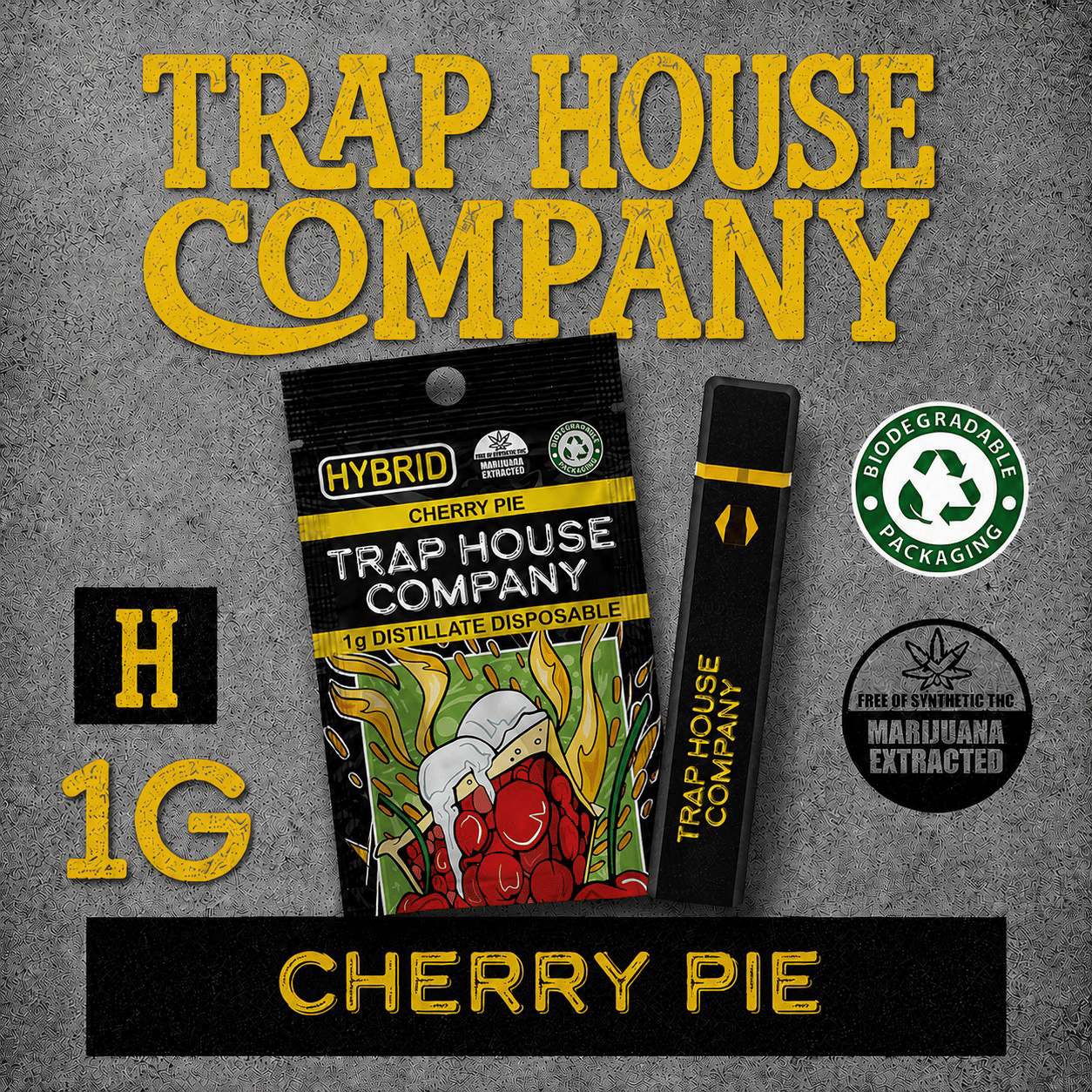 THC 1g Distillate Disposable - Cherry Pie