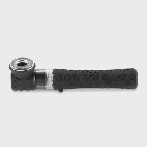 Ooze Piper Silicone Glass Hand Pipe & Chillum - Black
