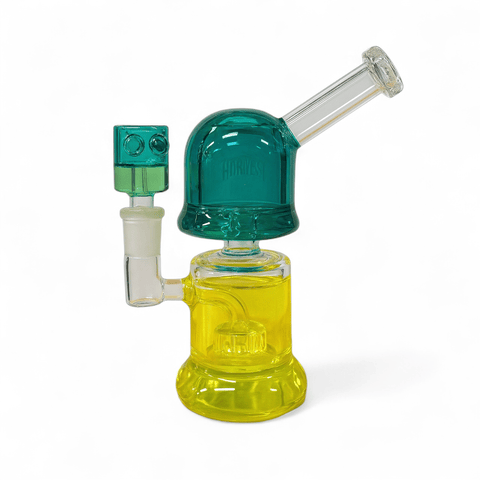 Cheech Glass - Green Yellow Glyserin Freezable Mini Waterpip