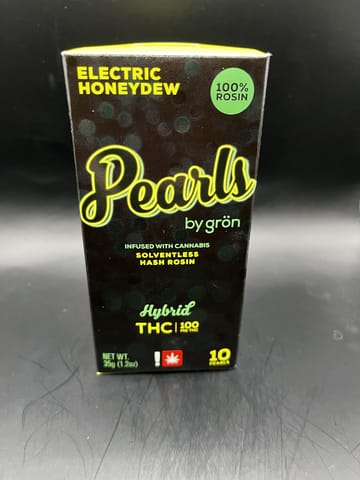 Grön | 100MG | Electric Honeydew (Hybrid) Rosin Pearls | 10pk