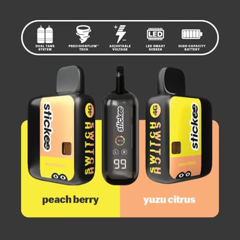 Stickee 4G Live Resin x Liquid Diamonds - Peach Berry & Yuzu Citrus